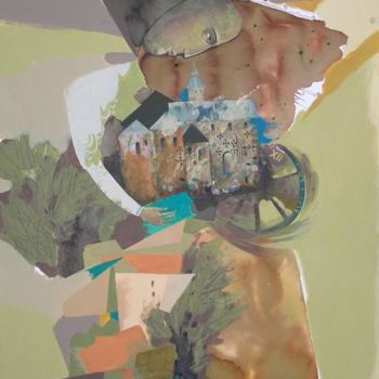 Картина под названием "Колесо времени" - Светлана Волосюк, Подлинное произведение искусства, Масло