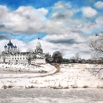 Картина под названием "Собор Рождества Пре…" - Светлана Богатырева, Подлинное произведение искусства, Масло