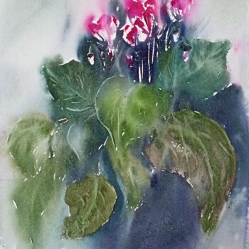 Pittura intitolato "Flowering" da Svetlana Avramenko, Opera d'arte originale, Acquarello