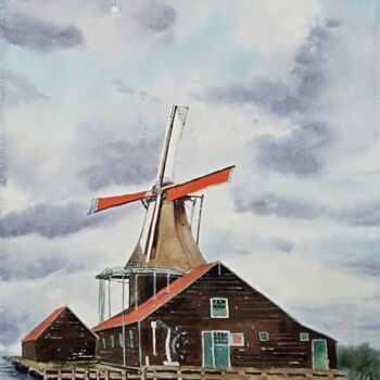 "Holland's mill" başlıklı Tablo Svetlana Avramenko tarafından, Orijinal sanat, Suluboya