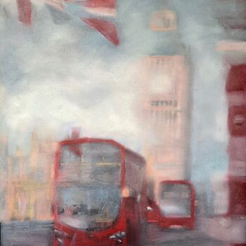 Картина под названием "Big Ben and London…" - Svetlana Bellon, Подлинное произведение искусства, Масло Установлен на Деревян…