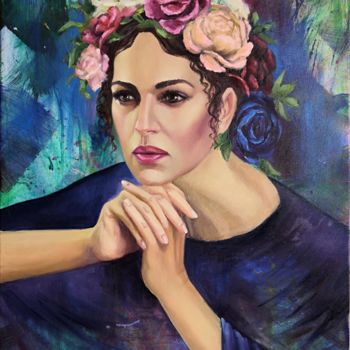 Painting titled "Inspired by Monica" by Svetlana M. Belova, Original Artwork, Oil