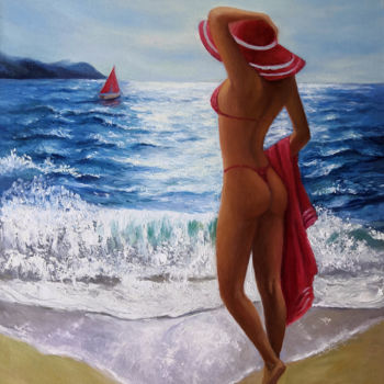 Painting titled "Dream of the sea" by Svetlana M. Belova, Original Artwork, Oil