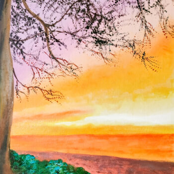 Pittura intitolato "Sunset" da Svetlana Berezova, Opera d'arte originale, Olio