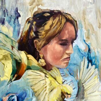 Картина под названием "Райские птицы" - Светлана Черненко, Подлинное произведение искусства, Масло Установлен на Деревянная…