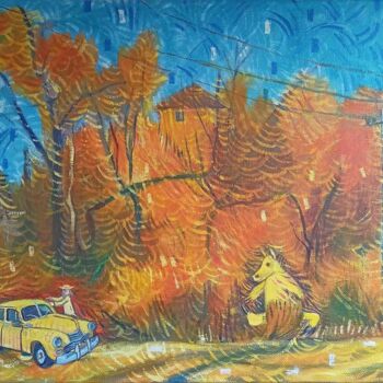 Картина под названием "Autumn Fairy tale" - Svetlana Chunikhina, Подлинное произведение искусства, Масло Установлен на Дерев…