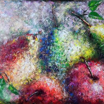 Peinture intitulée "fruit platter" par Svetlana Dushina, Œuvre d'art originale, Huile