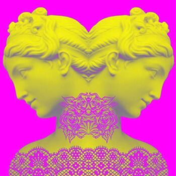 Digitale Kunst mit dem Titel "Gold Venus&Venus Pi…" von Svetlana Fabrikant, Original-Kunstwerk, Digitale Malerei Auf Andere…