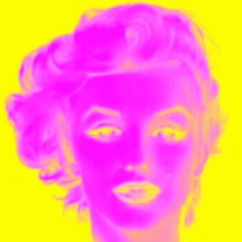 数字艺术 标题为“Pink Marilyn Gold S…” 由Svetlana Fabrikant, 原创艺术品, 数字油画 安装在其他刚性面板上