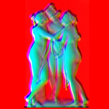 Digitale Kunst mit dem Titel "Tre Grazie" von Svetlana Fabrikant, Original-Kunstwerk, Digitale Malerei Auf Andere starre Pla…
