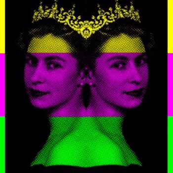 Digital Arts titled "Queen" by Svetlana Fabrikant, Original Artwork, Digital Collage Mounted on Other rigid panel
