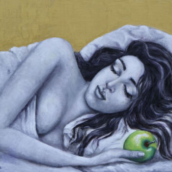 Картина под названием "green" - Svetlana Fedulova, Подлинное произведение искусства, Масло
