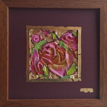 "Roses Painting, Flo…" başlıklı Tablo Svetlana Sindere tarafından, Orijinal sanat, Petrol Karton üzerine monte edilmiş