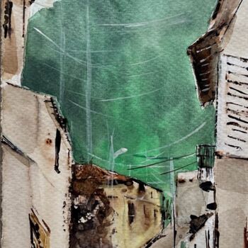 Картина под названием "Bellapais Village,…" - Svetlana Kostina, Подлинное произведение искусства, Акварель