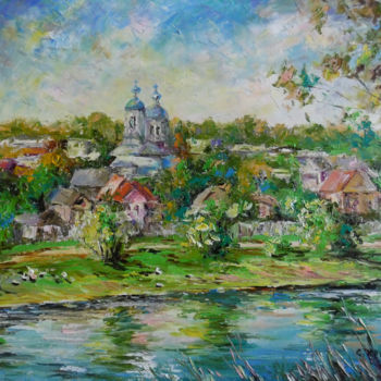 Pintura titulada "Никольская церковь.…" por Svetlana Kruglov, Obra de arte original, Oleo