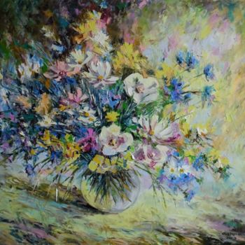 Картина под названием "Букет полевых цветов" - Svetlana Kruglov, Подлинное произведение искусства