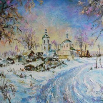 Painting titled "Рождество" by Svetlana Kruglov, Original Artwork