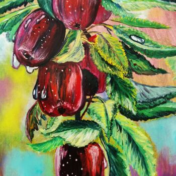 Peinture intitulée "Apples" par Svetlana Kunegina, Œuvre d'art originale, Huile