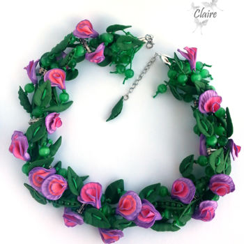 Design titled "Necklace "Sweet Pea…" by Claire, Original Artwork, Jewelry