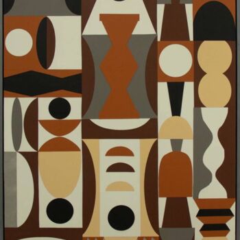 Pintura titulada "Patterns" por Svetlana Loskurinskaia, Obra de arte original, Cuero