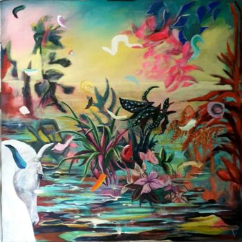 Malerei mit dem Titel "Le rêve rose" von Svetlana Maksimenko, Original-Kunstwerk, Öl Auf Keilrahmen aus Holz montiert