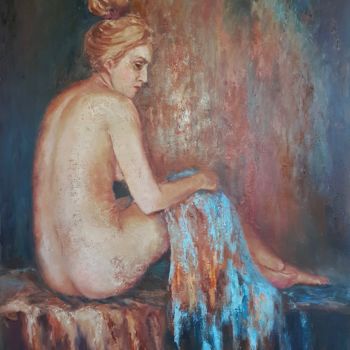 Painting titled "Nude #2" by Svetlana Grishkovec-Kiisky, Original Artwork, Oil