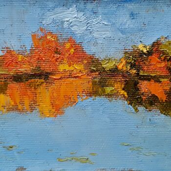 Картина под названием "Warm autumn" - Svetlana Grishkovec-Kiisky, Подлинное произведение искусства, Масло