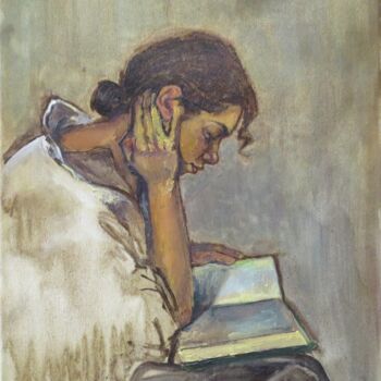 Painting titled "Self-portrait" by Svetlana Martirosyan, Original Artwork, Oil