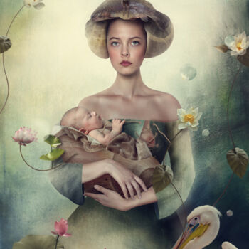 Arte digitale intitolato "Motherhood" da Svetlana Melik-Nubarova, Opera d'arte originale, Fotomontaggio