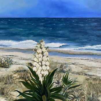 Peinture intitulée "WILD BEACH OF KASSA…" par Svetlana Pataridze, Œuvre d'art originale, Huile
