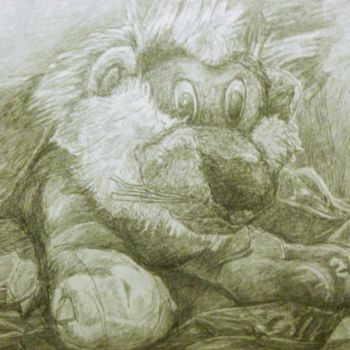 Drawing titled "A picture of a tige…" by Svetlana Prokosheva, Original Artwork, Graphite
