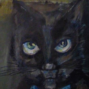 Painting titled "My sweet kitty." by Svetlana Prokosheva, Original Artwork, Oil