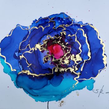 Malarstwo zatytułowany „Abstract flower” autorstwa Svetlana Ranta, Oryginalna praca, Atrament