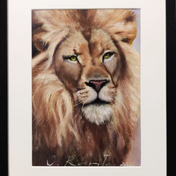 Painting titled "Lion" by Svetlana Ranta, Original Artwork, Oil