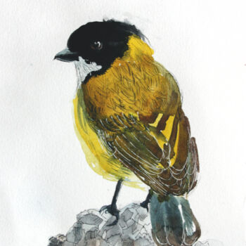 Painting titled "BIRD II" by Svetlana Samovarova (SA.LANA), Original Artwork, Watercolor