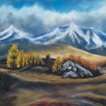 Malarstwo zatytułowany „Kurai Steppe. Altai.” autorstwa Svetlana Samsonova, Oryginalna praca, Pastel