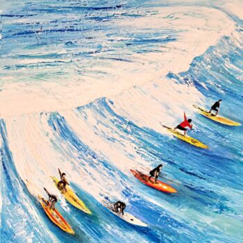 Картина под названием "Waves." - Svetlana Samsonova, Подлинное произведение искусства, Масло