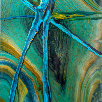 Painting titled "Starfish. Abstracti…" by Svetlana Saratova, Original Artwork, Acrylic