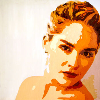 Painting titled "Sharon Stone" by Svetlana Saratova, Original Artwork, Acrylic