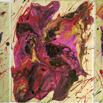 제목이 "Magenta abstraction…"인 미술작품 Svetlana Saratova로, 원작, 아크릴