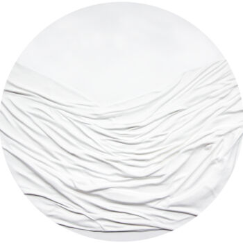 Peinture intitulée "3D white folds" par Svetlana Saratova, Œuvre d'art originale, Plâtre