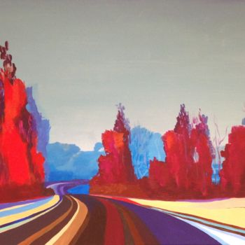 Painting titled "Nerza-Nirza road" by Svetlana Savicka, Original Artwork, Acrylic