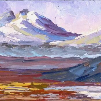 Painting titled "Lilac Mountains of…" by Svetlana Shcherilya, Original Artwork, Oil