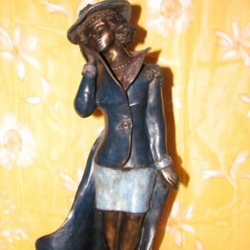 Painting titled "The blue lady" by Svetlana Sokol, Original Artwork