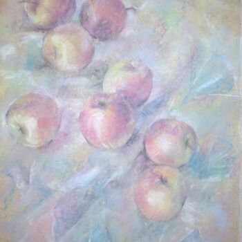 Картина под названием "Яблоки" - Светлана Стафеева, Подлинное произведение искусства, Пастель