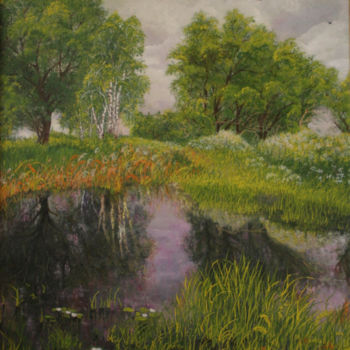 Painting titled "ПОСЛЕ ГРОЗЫ Х.М." by Svetlana Vakhnina Drutskaia, Original Artwork, Oil