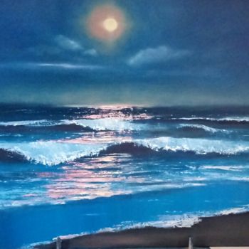 Картина под названием "Лунная ночь" - Светлана Заканач, Подлинное произведение искусства, Масло