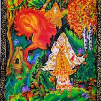 Картина под названием "Русские народные ск…" - Svetlana Sklyar, Подлинное произведение искусства, Масло