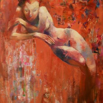 Peinture intitulée "elle est d'ailleurs" par Svetlina Petrova, Œuvre d'art originale