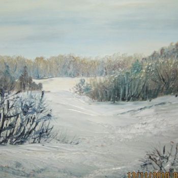 Картина под названием "Зимняя скромность" - Svetlana Demchenko, Подлинное произведение искусства